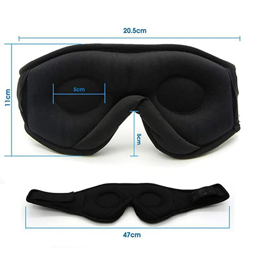 Mask For Sleep Headphones Bluetooth 3D Eye Mask Music Play Sleeping Headphones with Built-in HD Speaker LUNEO