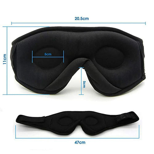 Mask For Sleep Headphones Bluetooth 3D Eye Mask Music Play Sleeping Headphones with Built-in HD Speaker LUNEO